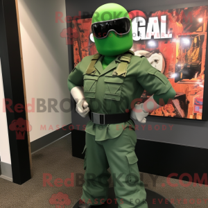Grön Gi Joe maskot drakt...