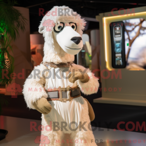 White Camel mascot costume...