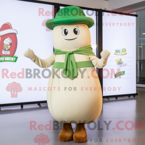 Maskotka Beige Green Bean...