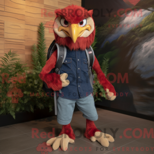 Red Hawk-maskotdraktfigure...