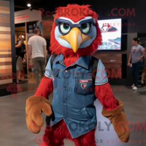 Red Hawk maskot kostume...