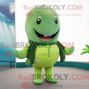 Olive Whale maskot kostume...