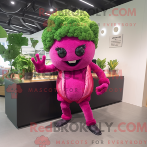 Máscara de brócolis magenta...