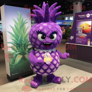 Paarse aas mascottekostuum...
