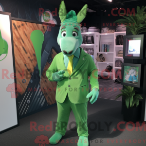 Costume mascotte d âne vert...
