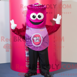 Magenta Soda Can maskot...
