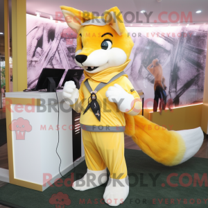 Gold Fox-maskotdraktfigur...