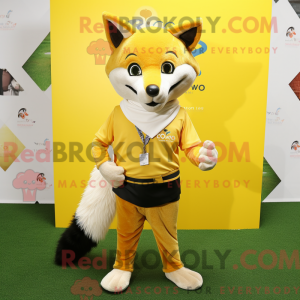 Gold Fox-maskotdraktfigur...