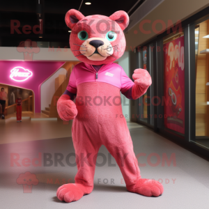 Roze Jaguarundi mascotte...