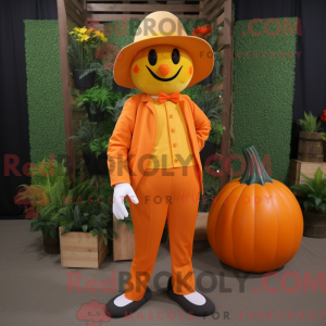 Orange fugleskræmsel maskot...