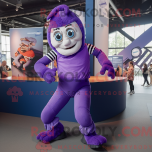 Purple Contortionist mascot...