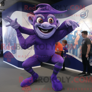 Purple Contortionist mascot...