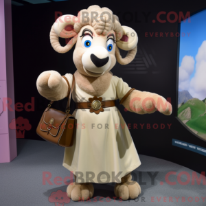 Tan Ram maskotdraktfigur...