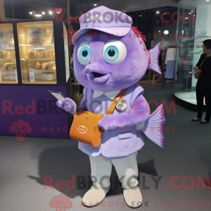 Personaggio mascotte viola...