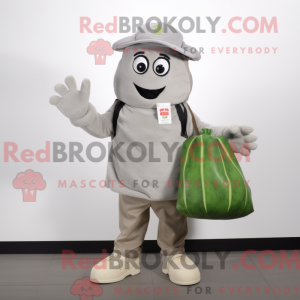 Grå reddik maskot kostyme...
