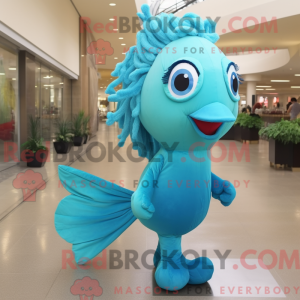 Turkis Betta Fish maskot...