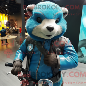Cyan Mongoose mascot...