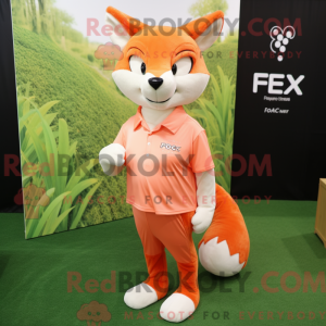 Peach Fox-maskotdraktfigur...