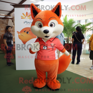 Peach Fox-maskotdraktfigur...