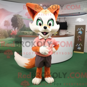 Peach Fox maskot kostume...