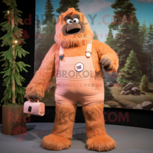 Peach Sasquatch mascotte...