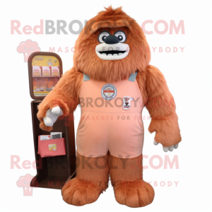 Peach Sasquatch mascotte...