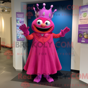 Magenta King maskot kostume...