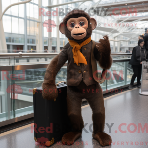 Rust Capuchin Monkey maskot...
