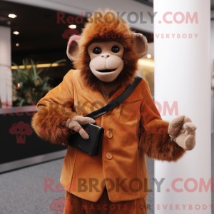 Rust Capuchin Monkey maskot...