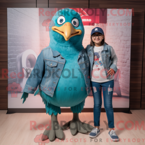 Postava maskota Teal Pigeon...