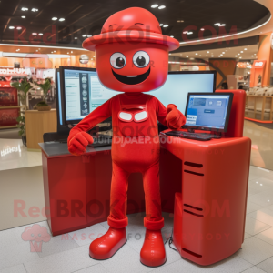 Rode Computer mascotte...