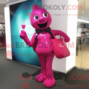 Magenta champagne maskot...