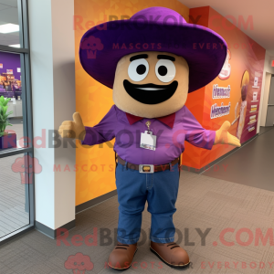 Paars Tacos mascottekostuum...