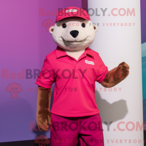Magenta Otter maskot...