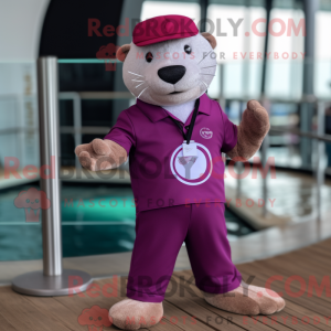 Magenta Otter maskot...