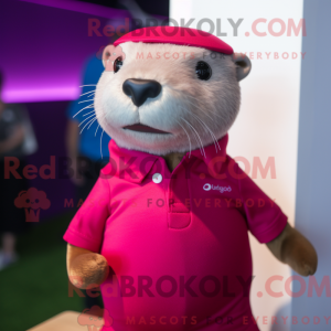 Magenta Otter mascot...