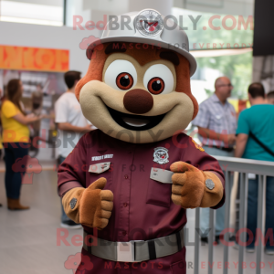 Brun Fire Fighter maskot...