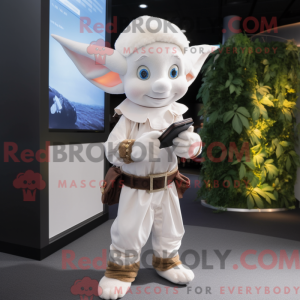 White Elf maskot drakt...