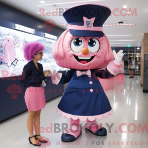 Navy Pink mascot costume...