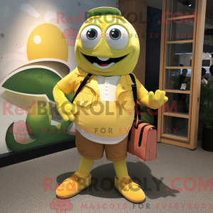 Citron gul laks maskot...