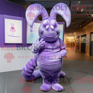 Lavendel hummer maskot...
