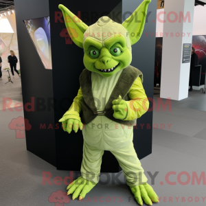 Limegrøn Gargoyle maskot...
