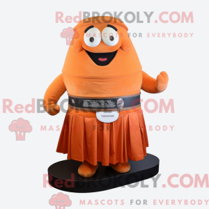 Rust aprikos maskot drakt...