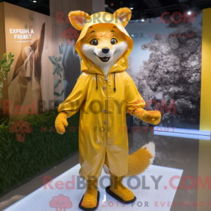 Gold Fox-mascottekostuum...