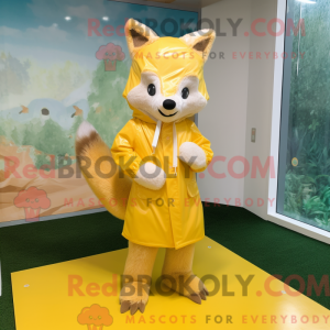 Gold Fox-mascottekostuum...