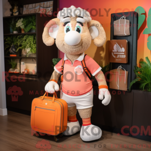 Peach Ram mascottekostuum...