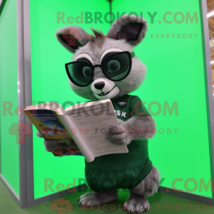 Grøn Civet maskot kostume...