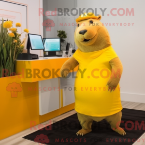 Personaggio mascotte giallo...