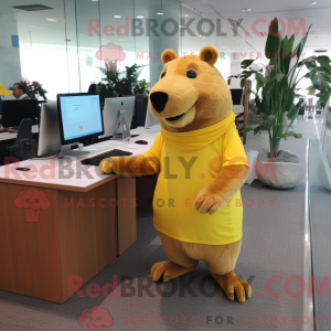 Personaggio mascotte giallo...