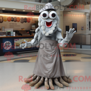 Grey Fried Calamari maskot...